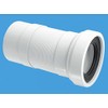 McAlpine Plain End Outlet Straight Flexible WC Pan Connector 170-410mm