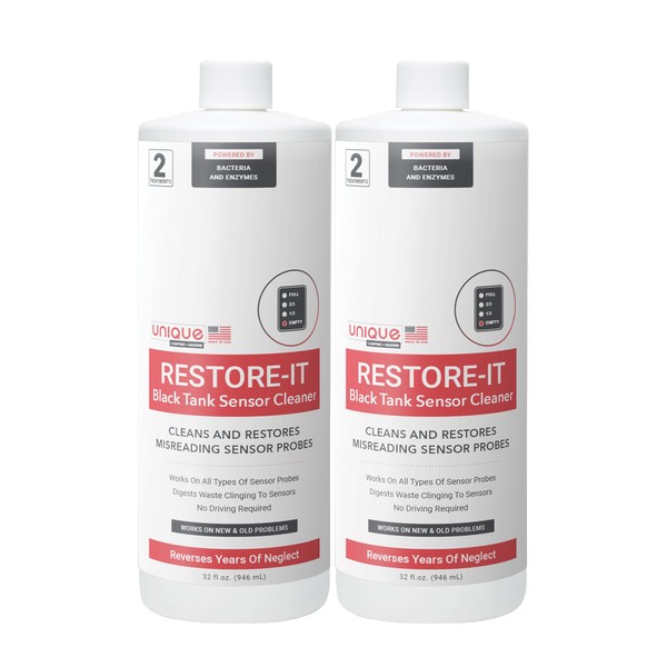 Unique Restore-It RV Black Tank Sensor Cleaner Liquid - Cleans