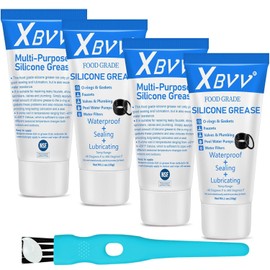 XBVV Food Grade Silicone Grease Lubricant for Plumber Faucet Valve Pool Filter O-Rings Kit 4-Pack 1 oz Tubes