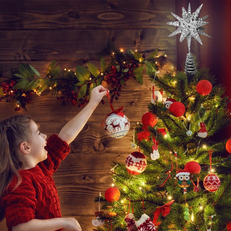 Christmas Tree Topper Lighted, 18 Point Explosion Tree Star, Christmas