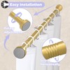 Spring Tension Shower Curtain Rod,18-49",Heavy Duty,No Drill,Gold
