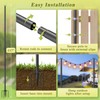 4 Pack String Light Poles for Outside, 10Ft Adjustable Outdoor
