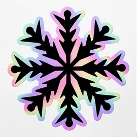 Holographic Decal Stickers of Snow Crystal 2 Premium Waterproof Vinyl Decal Stickers for Laptop Phone Accessory Helmet Car Window Mug Tuber Cup Door Wall Decoration NVCVER3g84561HO