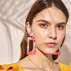 MALOYANVE Acrylic Dangles Drop Earrings for Women Multicolor Square Resin