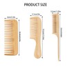 3PCS Brown Wooden Combs Set