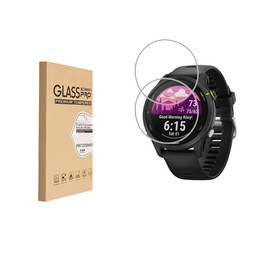 [2 Pack] Screen Protector Designed for Garmin Forerunner® 255, High Definition Tempered Film, 9H Hardness, Anti-scratch, Touch Sensitive, Drop-protection