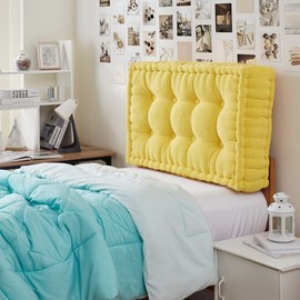 DormCo Rainha® - Ultra Thick Tufted College Headboard - Yellow