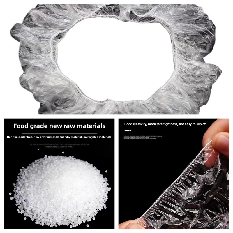 100 PCS Universal Clear Plastic Steering Wheel Covers, Disposable, Elastic