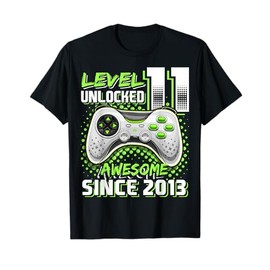 11th Birthday Gamer 11 Year Old Funny Bday Boy Eleven Son T-Shirt