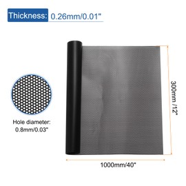 QUARKZMAN PC Dust Filter Roll, 300 x 1000 x 0.8 mm PVC Computer Case Cooler Dustproof Mesh Cover Fan Grille for Computer Case Speakers, Black