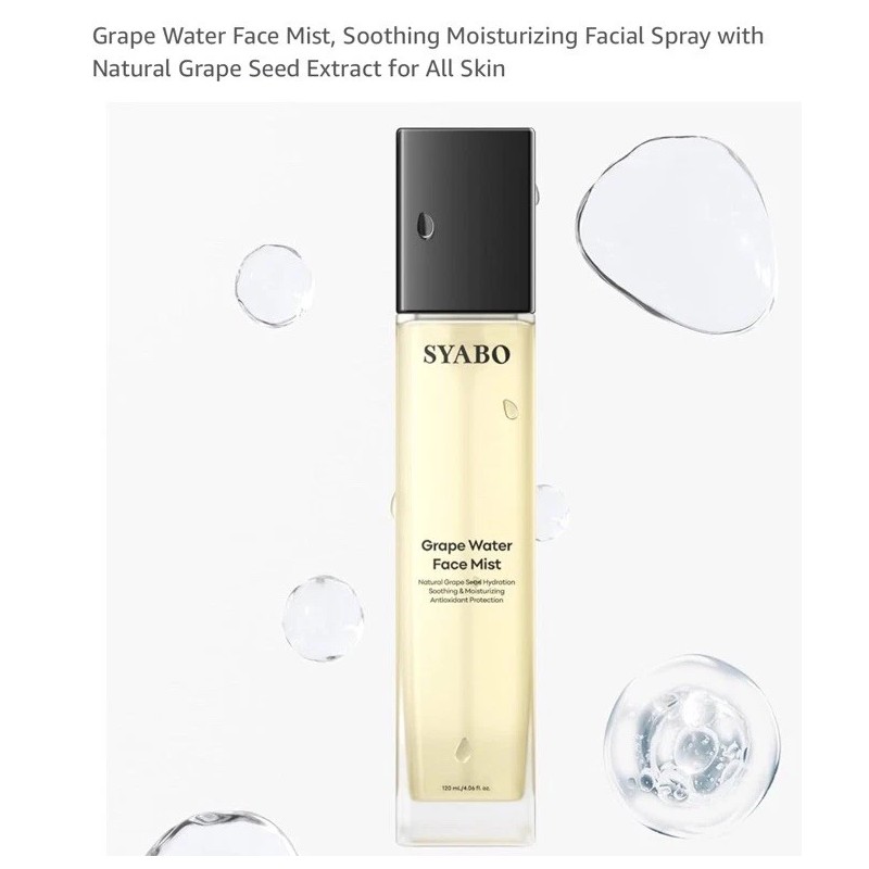 Syabo Grape Water Face Mist Moisturizing Spray With Natural Grape