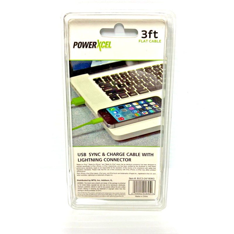 Powerxcel NEW PowerXcel USB to Lightning Sync & Charge Cable