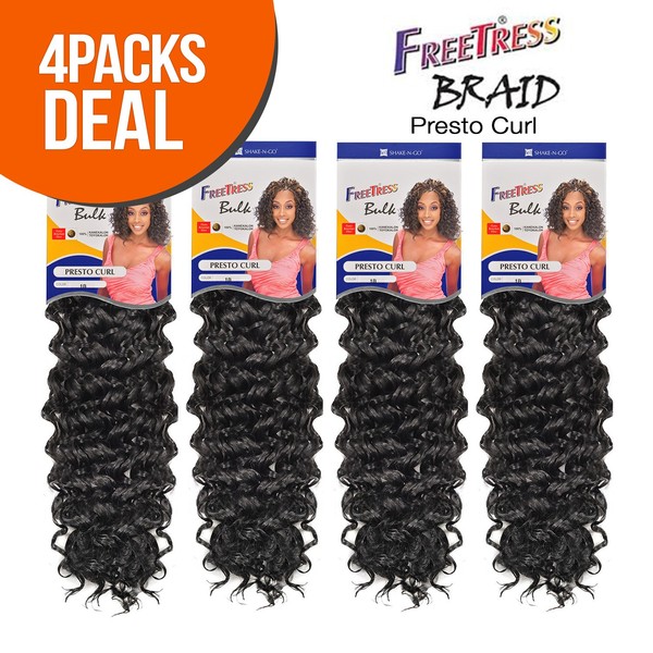 FreeTress Synthetic Hair Braids Presto Curl (4-PACK, 2)