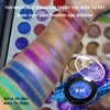 Afflano Holographic Eyeshadow Glitter, Colour Changing Multichrome Eyeshadow Silver Blue