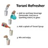 Torani Flavored Drink Syrup Soda Shop Variety Pack, Raspberry, Peach,