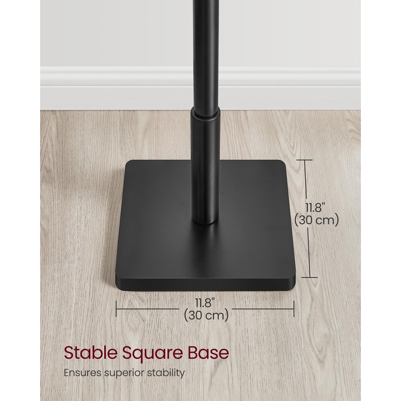 VASAGLE Coat Rack, Solid Wood Coat Stand, Freestanding Hall Tree,