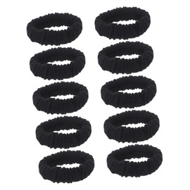 Healeved 10pcs High Elastic Seamless Hair Ties Bulk for Women and Stretchy Ponytail Holders for Sports Yoga Daily Use Comfortable Secure Hold Hair Accessories Black
