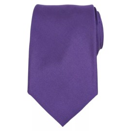 ALARA Mens Silk Tie Satin Purple Solid 3.15 Classic Designer Dress Necktie $80