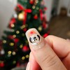 Character Christmas handmade nail tips - Natural / 캐릭터 크리스마스