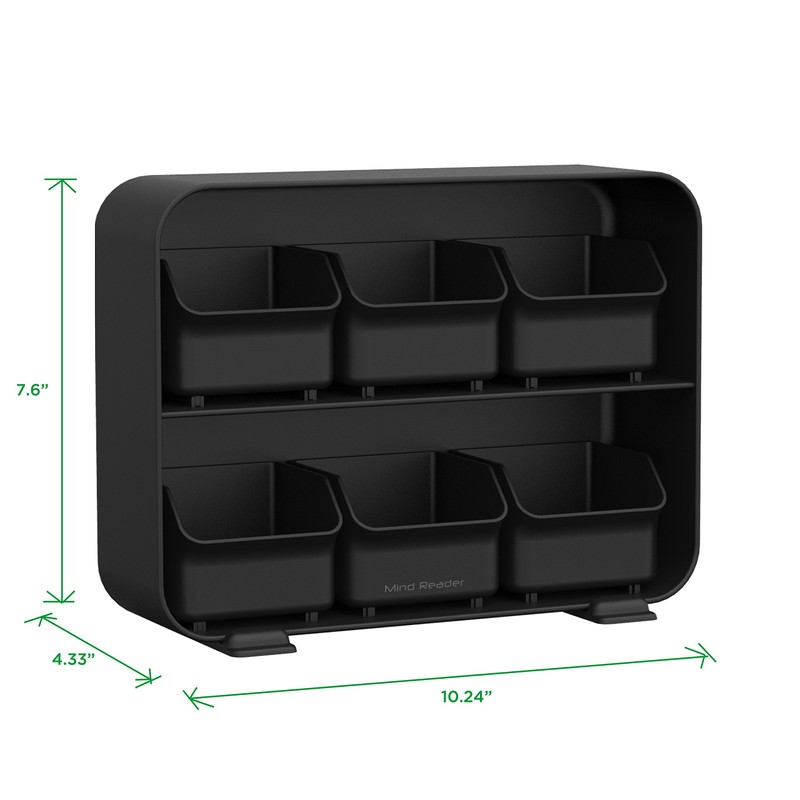 Mind Reader Anchor Collection, 6-Drawer Tea Bag Organizer, Removable Drawers,