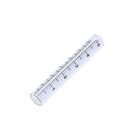 BRAVECOW 2pcs 5" Capacity Rain Gauge Glass Replacement Tube for Yard Garden Outdoor Home Tube Flat Bottomed
