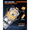 SEALIGHT 7440 7443 LED Bulbs Amber Yellow, Upgraded T20 7444