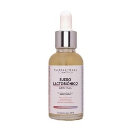 Nuestra Tierra Cosmética Suero Lactobiónico Facial, Ácido Lactobiónico 15%, Ácido Hialurónico Vegano, 35ml