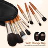 TOVINANNA 9-piece Makeup Brush Set with Case Compact Travel Makeup