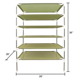 RURAL GROW Sweater Drying Rack,6-Layer Flat DryingRack Stackable, Mesh Fabric Clothes Drying Rack Space-Saving Clothes Dryer Rack