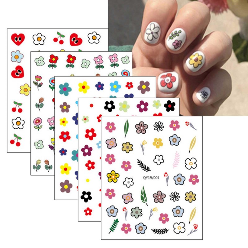 Nagelsticker Kleines Mädchen, 20 Blatt Selbstklebend Nagelaufkleber Nail Art Sticker