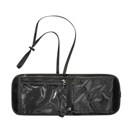 Tatonka Hang Loose Neck Pouch with Three Zip Compartments, Slots for Credit Cards and Viewing Window, Suitable for EU Passports, 14 x 19 x 1 cm, Off Black