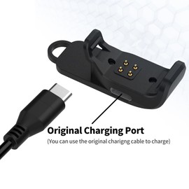 RuenTech Replacment Charging Clip Converter for Garmin TT25/T20 GPS Dog Collar, Charger Dock Clip No Cable Support Original Cable and Type-C Charging.