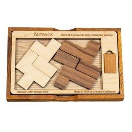 Creative Crafthouse Impossible Outback Puzzle - Multi Color Brain Teaser for Adults, 5-Piece Hard Wooden Puzzle, Difficult Puzzle Game Gift, Hard Brain Teasers