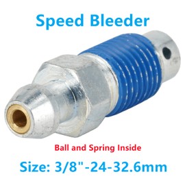 Dsnaduo 4 PCS Speed Bleeder,Bleeder Valve,Brake Bleeder Screws, Quick Bleeders with Dust Caps 3/8"-24 x 32.6mm, H9402-4, 12701, 13901, 6858, 639590,639600