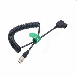 HangTon Hirose 20-Pin Male to P-Tap D-tap Power Cable for Fujinon Cabrio Lens Servo Zoom Motor 19-90mm 50cm (coiled cable)
