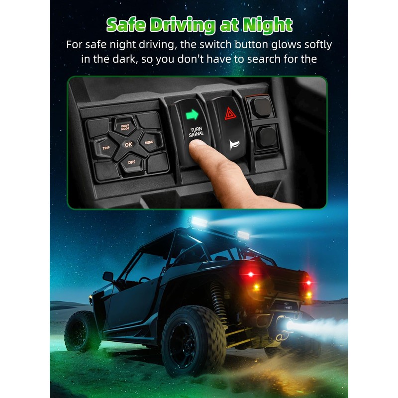 Vi9000 UTV Turn Signal Kit, Pre-Wired, Plug and Play Universal