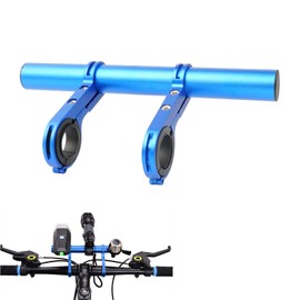 Bike Handlebar Extender,Bicycle Handlebar Extension Frame Bike Extender Rack Double Bike Handlebar Bracket for Light Flashlight Phone Mount Holder Speedometer Blue