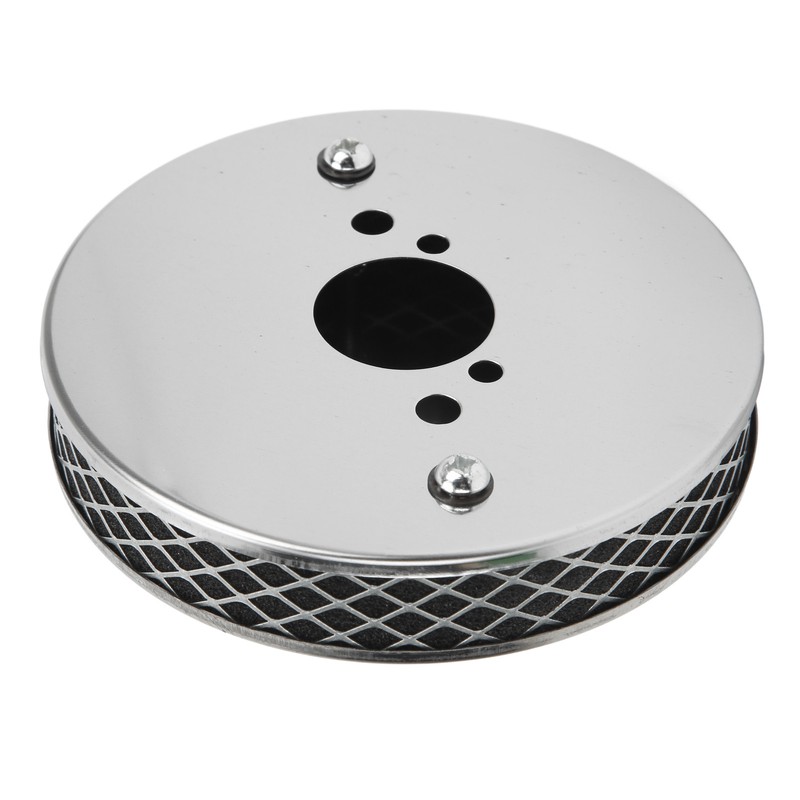 14x3cm High Flow Air Filter Chrome Metal Replacement for SU