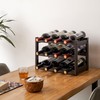 VASMIA Bamboo Wine Rack, Sturdy and Durable Wine Storage Cabinet