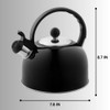 Venoly 2.5 Liter Whistling Tea Kettle - Modern Stainless Steel