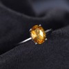JewelryPalace Class Natural Gemstone Citrine Birthstone Solitaire Engagement Rings for
