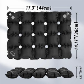 ONTYZZ Waffle Cushion Inflatable Seat Cushions Wheelchair Air Pad for Pressure Relief Breathable, Two Pack Black
