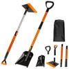ZONETECH Extendable Snow Squeegee,Ice Scraper and Shovel 42" Lenght- Rotating