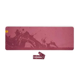 Lolë Tapete de Yoga con Diseño Marmoleado Rosa, Antideslizante, Incluye Correa de Transporte, Textura de Doble Cara"