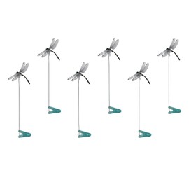 6 Pack Dragonfly Hat Clip-Artificial Realistic Dragonfly Clip-Fly Deterrent, Dragonfly Hat Clip Bug Repellent-Dragonfly Humming Bird Stakes,Garden Bird and Fly Scare Devices for Indoor Outdoor Garden