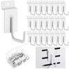 Tandefio 25 Pack J Shaped Slatwall Hooks and Hangers Heavy