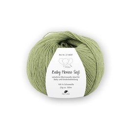 Pro Lana Baby Merino Soft 25 g Unparalleled Wellbeing and a Delicate Feeling on Baby Skin, Colour: 067 - Khaki