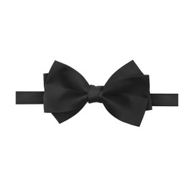 NANNVUTION Men's Accessory Double Layers Classic Adjustable Pre-Tied Bow Tie Suit for Wedding Formal Events Butterfly, Black, One Size