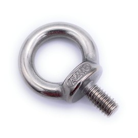 Pack of 5 Eye Bolts Stainless Steel V2A | M6 Similar to DIN 580 [Choice of Sizes M6 - M16] Eye Screw Eyelet Screw with Male Thread Ring Eyelets Made of Stainless Steel (A2)