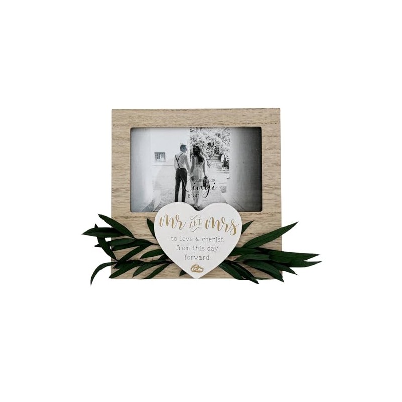 BallarArt CO Engagement Photo Frame with Heart Design, Romantic Couple